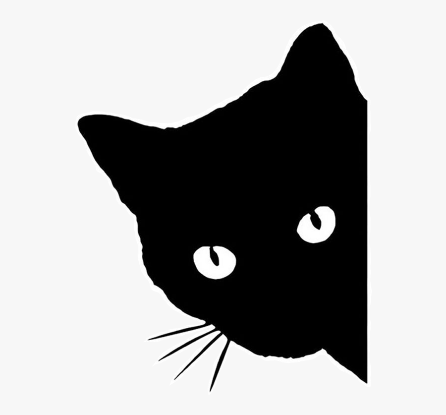 Black Cat Kitten Clip Art Silhouette - Transparent Background Black Cat Clipart, Transparent Clipart