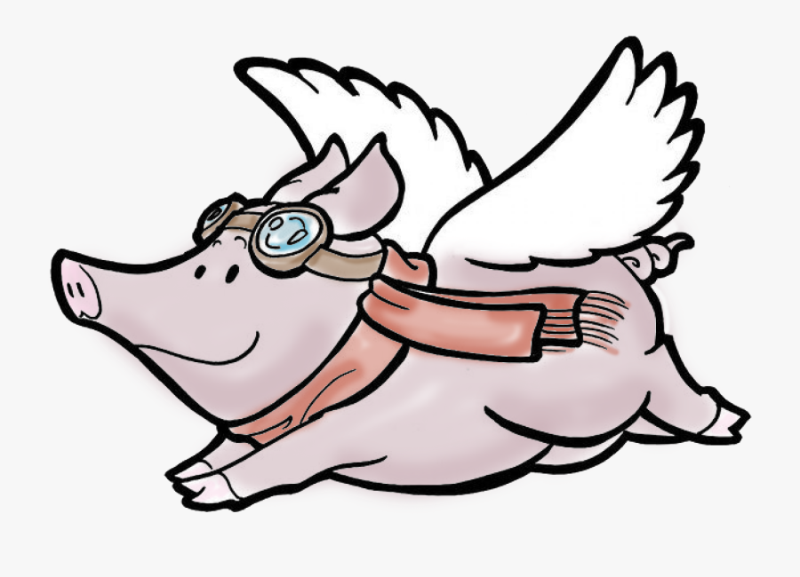 We"re Partnering With Rescues And Organizations From - Pig Flying Black And White, Transparent Clipart