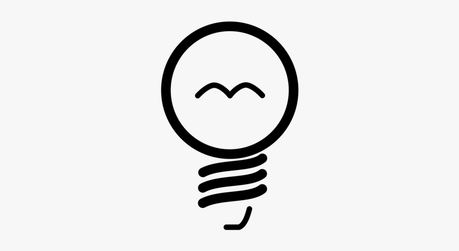 Area,text,symbol - Light Bulb Symbol For Word, Transparent Clipart