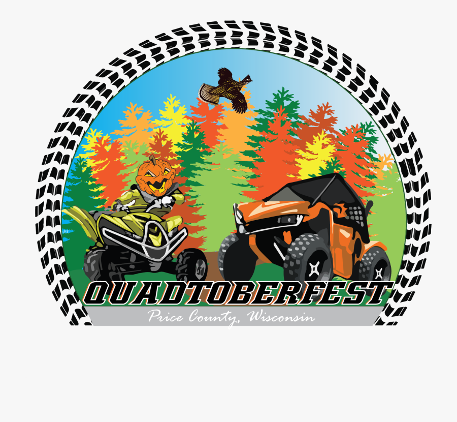 Quadtoberfest Logo Final - Tire Tread Circle Vector, Transparent Clipart