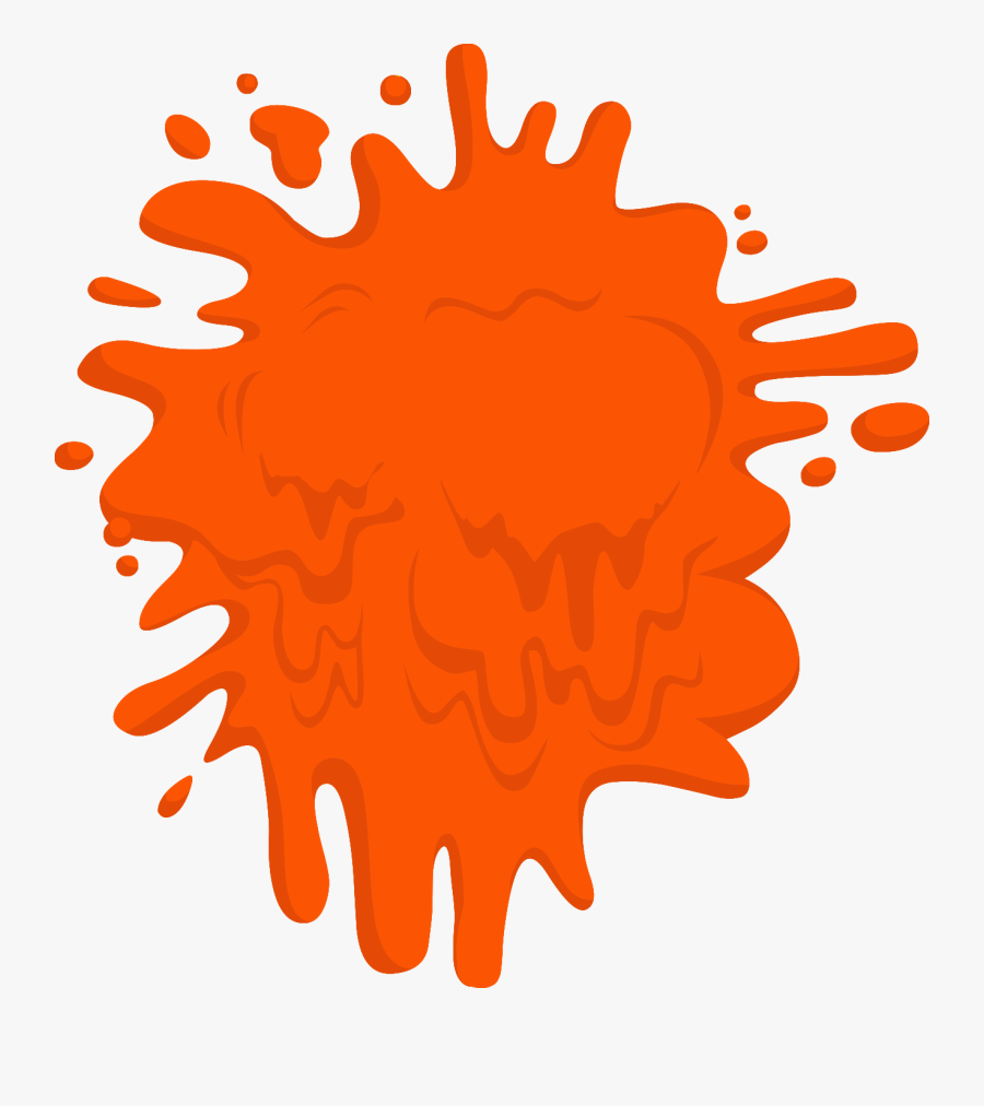 Orange Clip Art - Transparent Splat Nickelodeon Logo, Transparent Clipart
