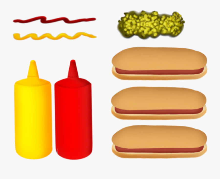 #hotdogs #condiments #ketchup #mustard #relish #madewithpicsart - Fast Food, Transparent Clipart