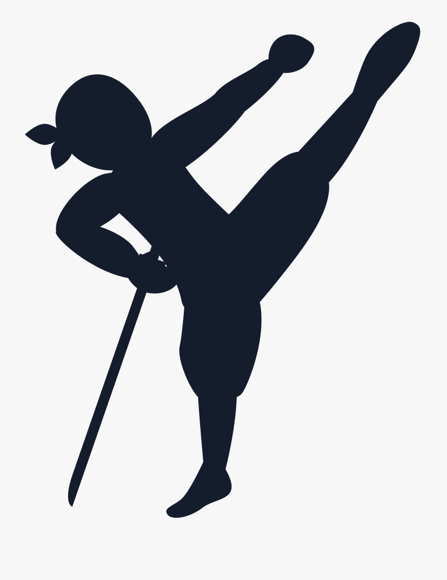 This Is A Sticker Of A Ninja Doing A Kick Clipart ,, Transparent Clipart