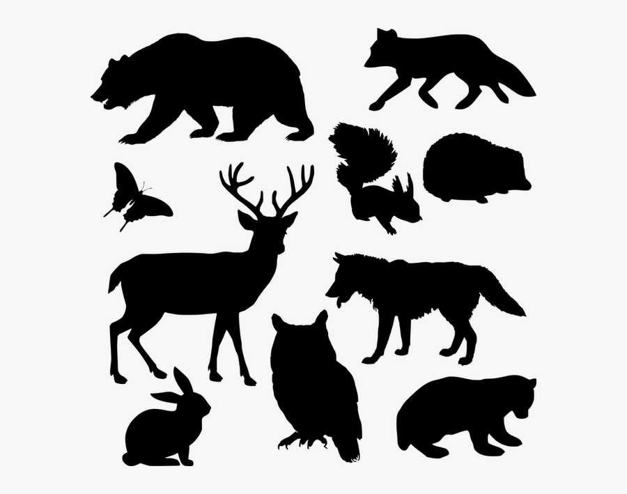 Silhouette Drawing Of Animals, Transparent Clipart