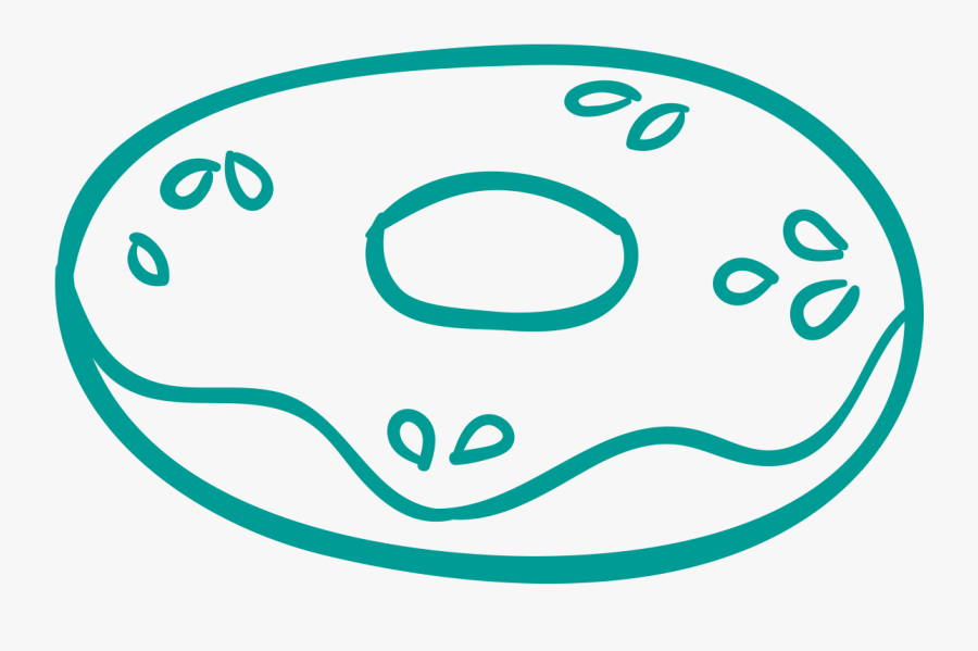 Turquoise Clipart Donut - Circle, Transparent Clipart