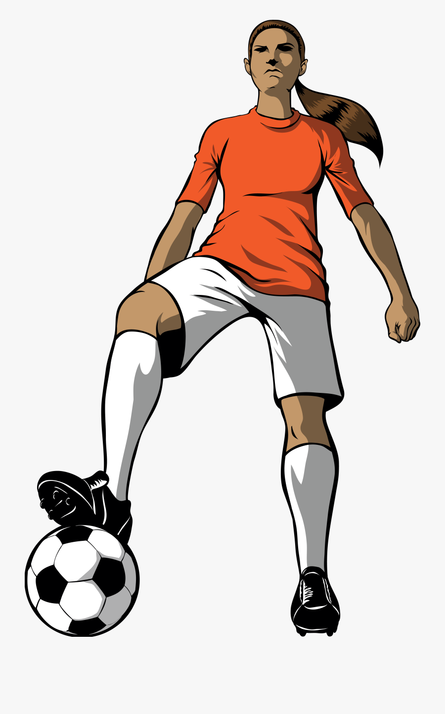 Free Girls Soccer Cliparts, Download Free Clip Art, - Woman Soccer Player Clipart, Transparent Clipart