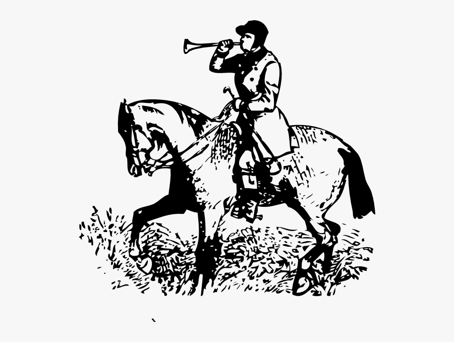 Fox Hunting Sports Silhouette, Transparent Clipart