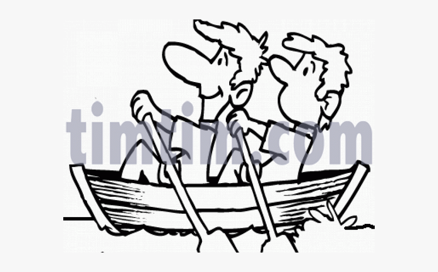 Drawn Yacht Rowing Boat - Row Row Row Your Boat, Transparent Clipart