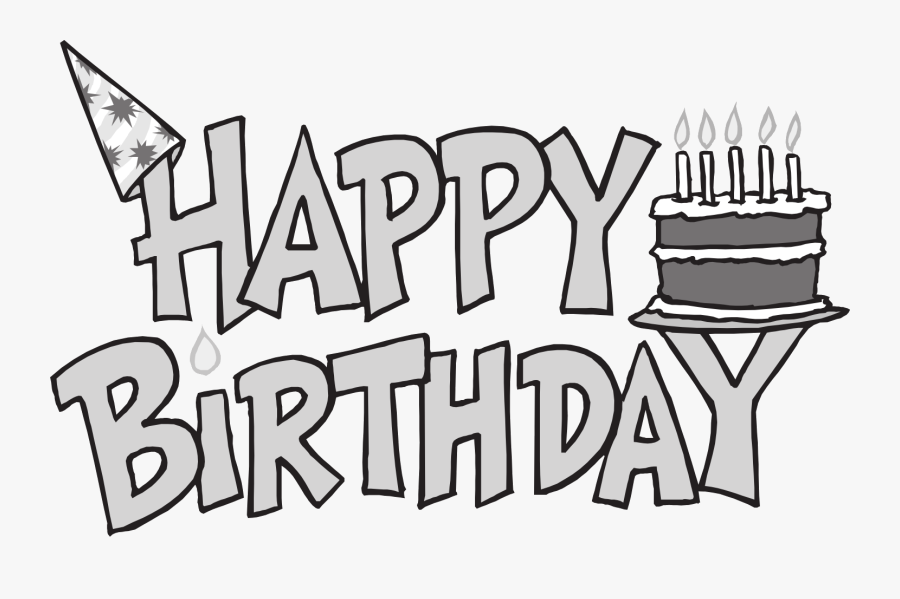 Happy Birthday Clipart Black And White - Happy Birthday Clip Art Free...