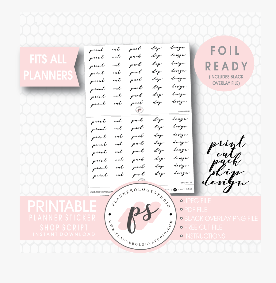 Transparent Planner Clipart - Foil Planner Stickers Free, Transparent Clipart