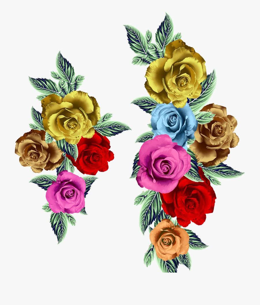 Flower,flower Patch,patch,stone Work Flower Patch Design,flowers,saree - Hybrid Tea Rose, Transparent Clipart