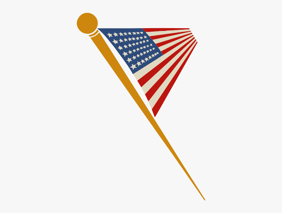 Us Flag On Pin - First Flag Day Posters, Transparent Clipart