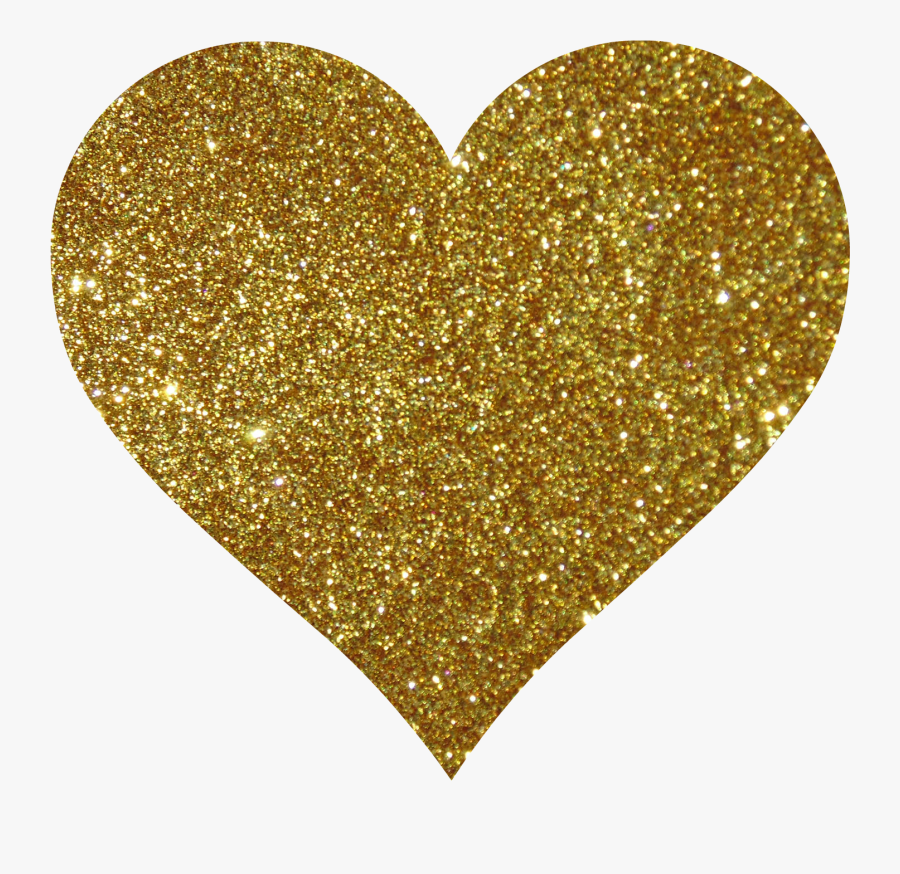 Hd Authenticity Gold Heart Overlay - Gold Glitter Heart Png, Transparent Clipart