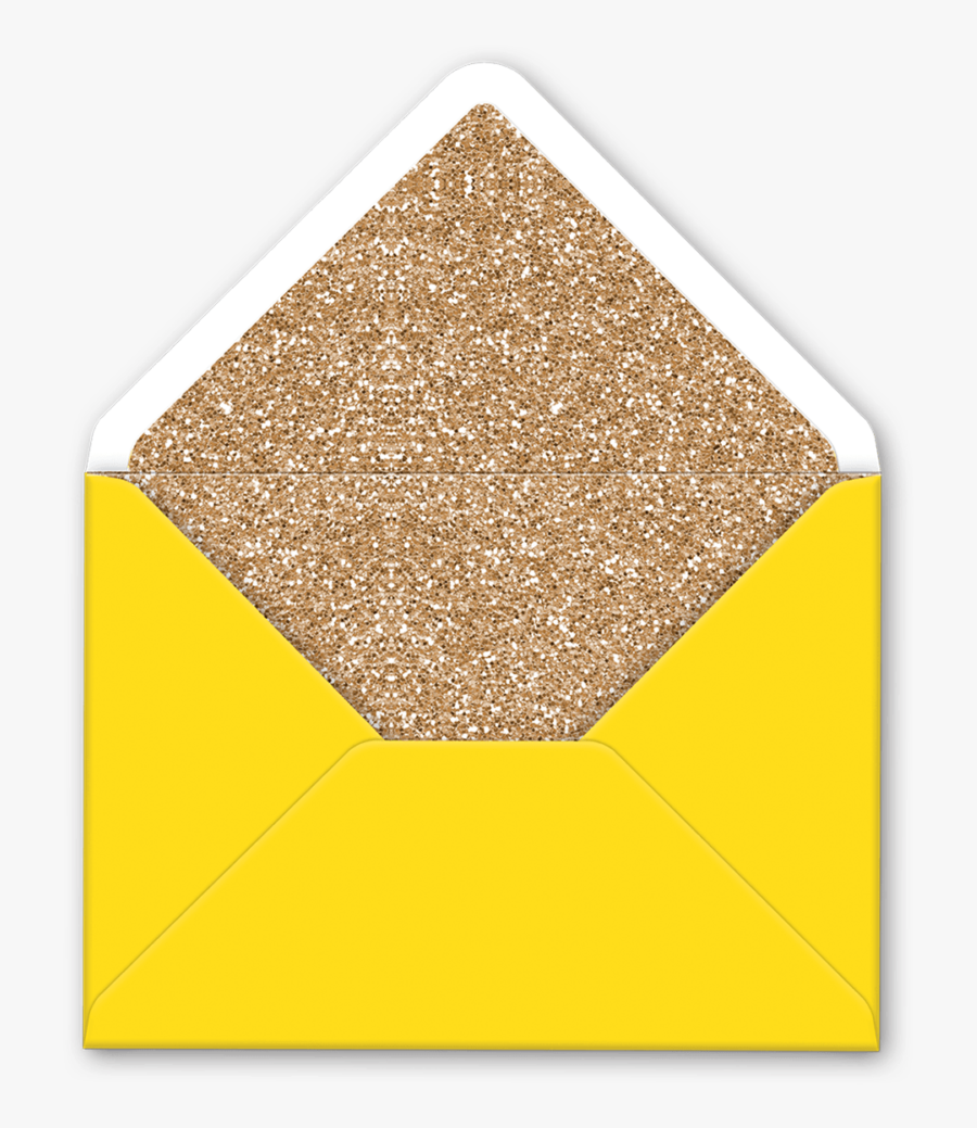 Transparent Gold Glitter Heart Clipart - Glitter Envelope Clip Art, Transparent Clipart