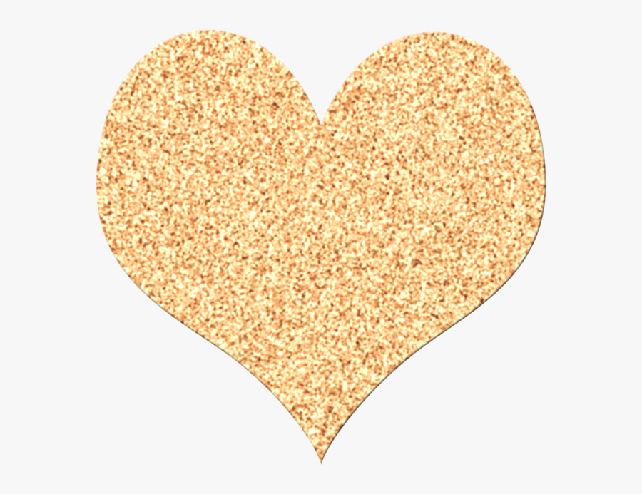 Gold Glitter Heart Png, Transparent Clipart