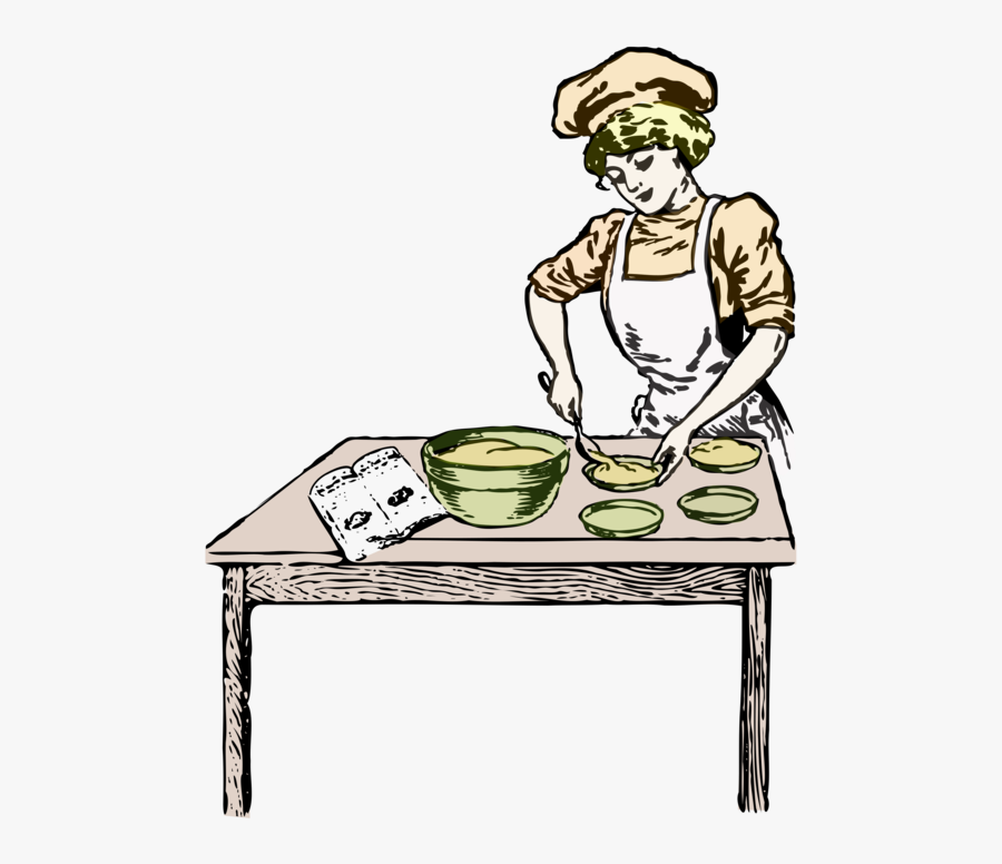 Human Behavior,food,table - Baking Chef Clipart Black And White, Transparent Clipart