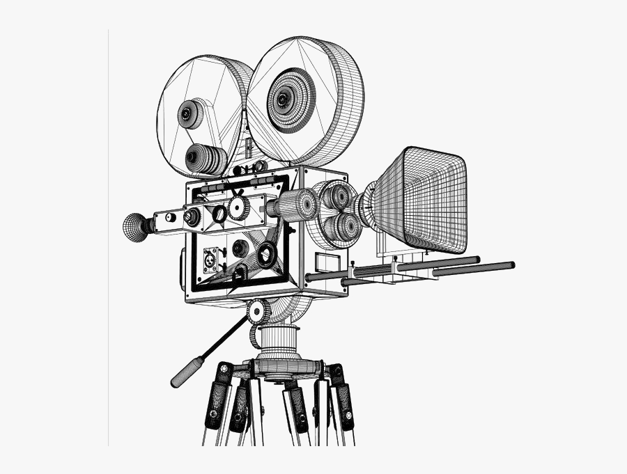 Video Camera Drawing, Transparent Clipart