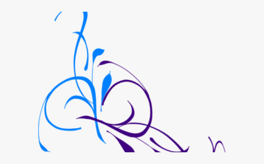 Blue Flower Clipart Swirl - Purple Flower Vector Png, Transparent Clipart