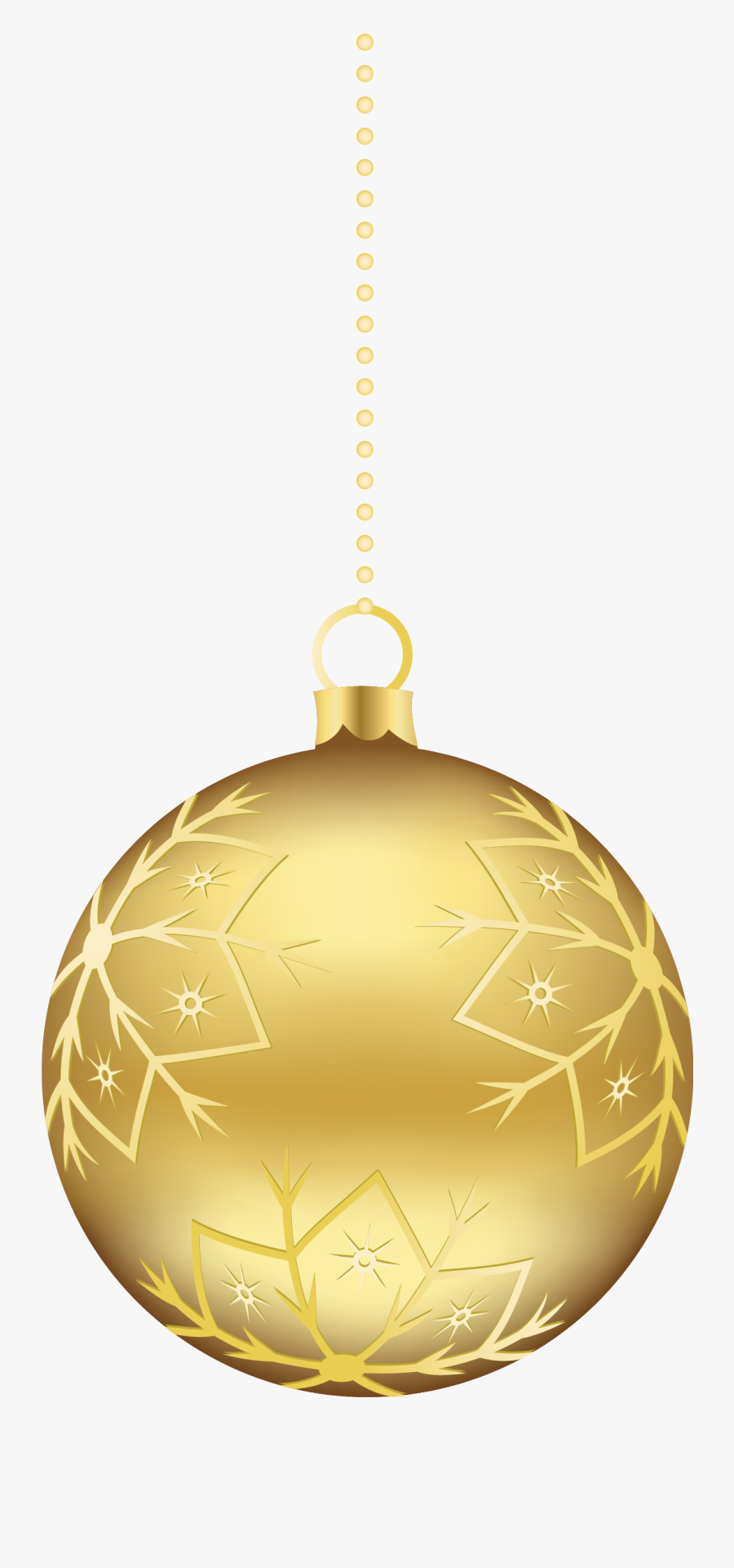 Transparent Ornaments Clipart - Gold Christmas Ball Transparent, Transparent Clipart