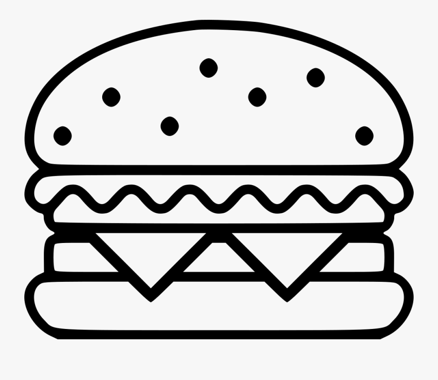 Hamburger - Hamburger Black And White Png, Transparent Clipart