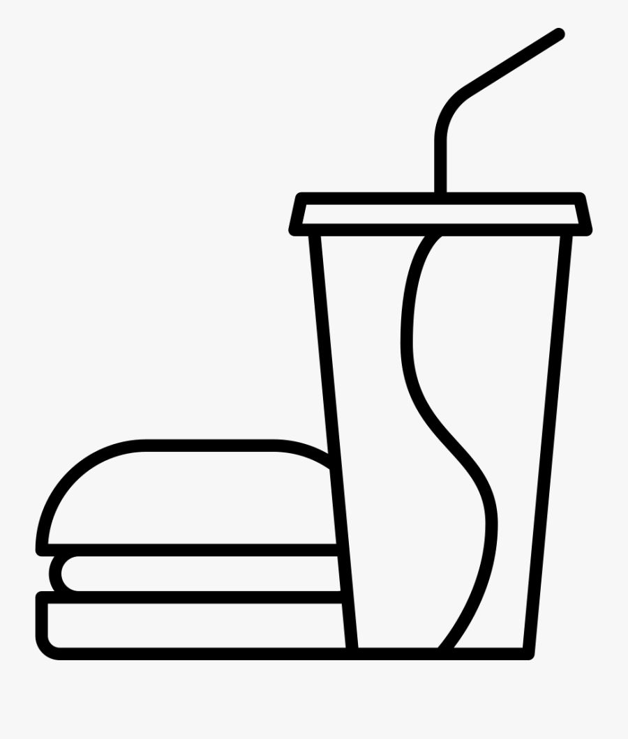 Hamburger And Drink Comments - Burger And Juice Clipart, Transparent Clipart