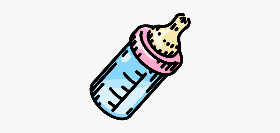 Baby Bottle Icon Vector - Transparent Baby Bottle Png Outline, Transparent Clipart