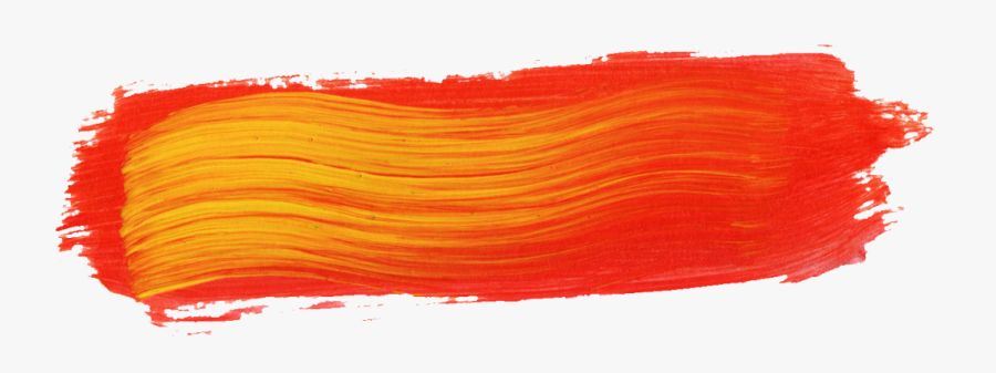 Transparent Paint Smear Clipart - Orange Paint Brush Png, Transparent Clipart