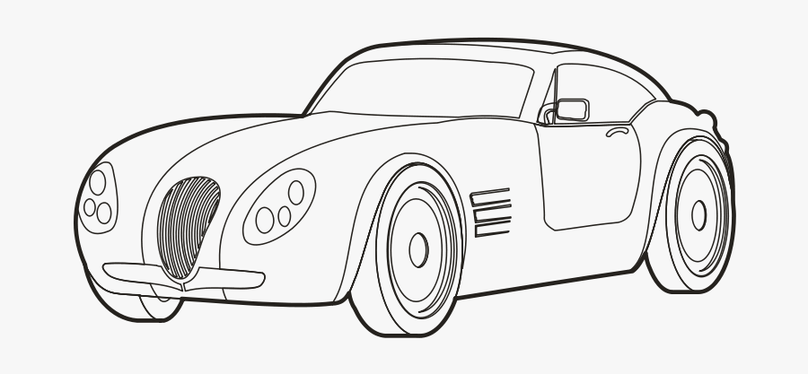 Sport Car - Car Drawing, Transparent Clipart