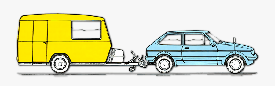 Transparent Tow Truck Clipart - Clip Art Towing A Caravan, Transparent Clipart