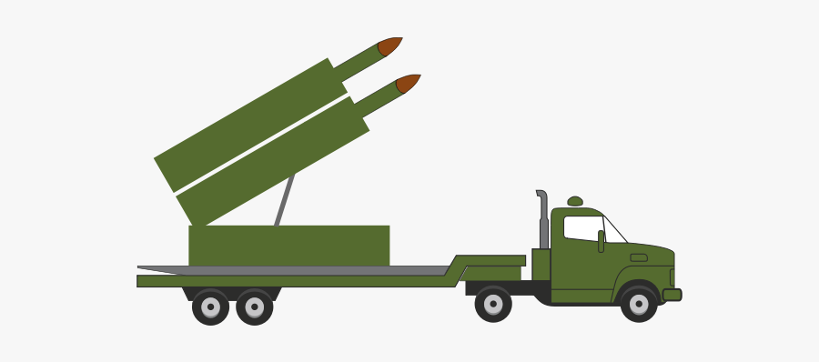 Missile Truck Vector Graphics With Rocket Artillery - Truck, Transparent Clipart
