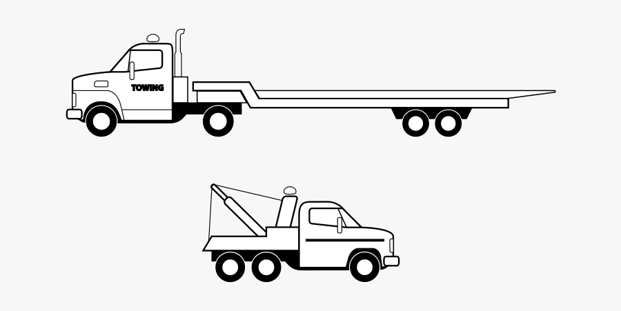 Side View Semi Truck Clipart, Transparent Clipart