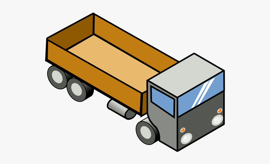 Cargo Truck Vector Graphics - Isometric Drawing Of A Truck, Transparent Clipart