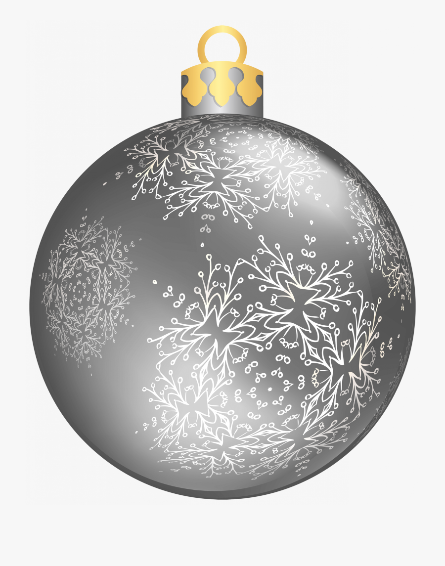 Silver Christmas Ball Png, Transparent Clipart