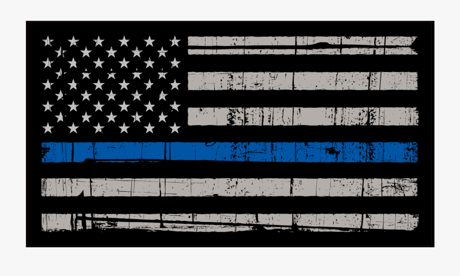 Thin Blue Line Flag - Blue Live Matter Flag, Transparent Clipart