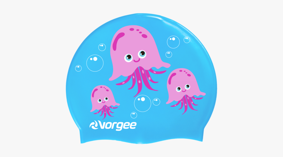 Vorgee Character Swim Caps - Jellyfish Swimming Cap, Transparent Clipart