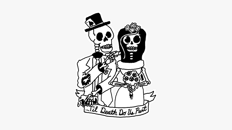 Til Death Do Us Part Skeletons Clipart, Transparent Clipart