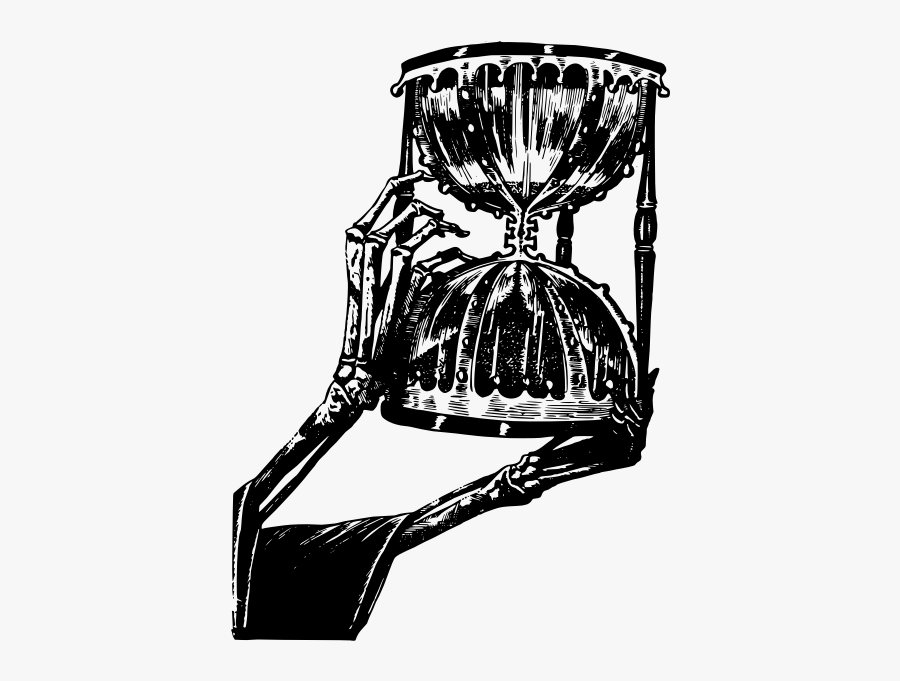 Vector Clip Art Of Death And The Hour Glass - Hourglass Of Death, Transparent Clipart