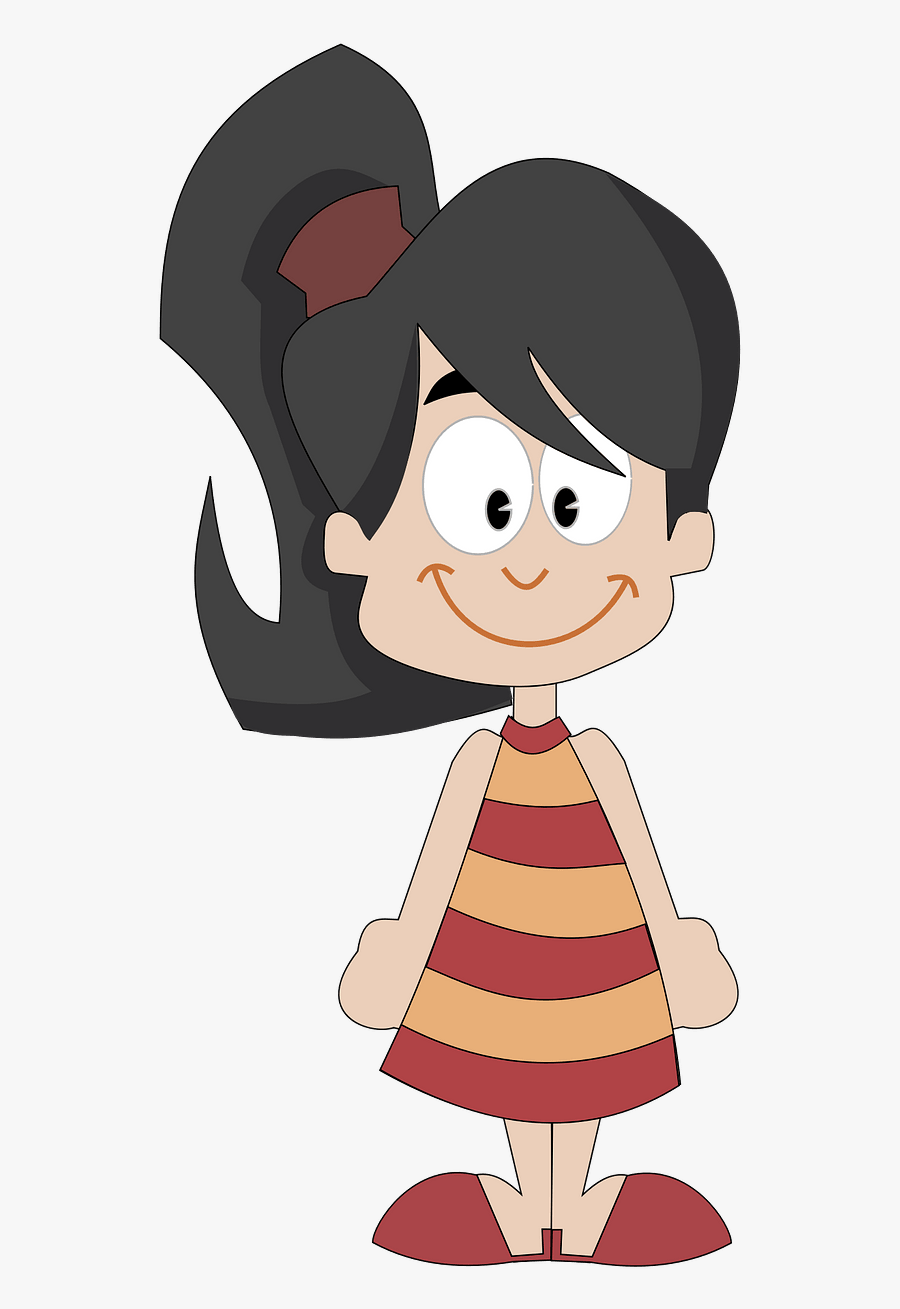 Girl Pony Tail Clipart, Transparent Clipart