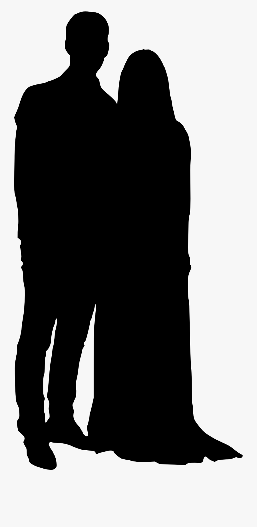 Silhouette Couple Transparent - Silhouette, Transparent Clipart