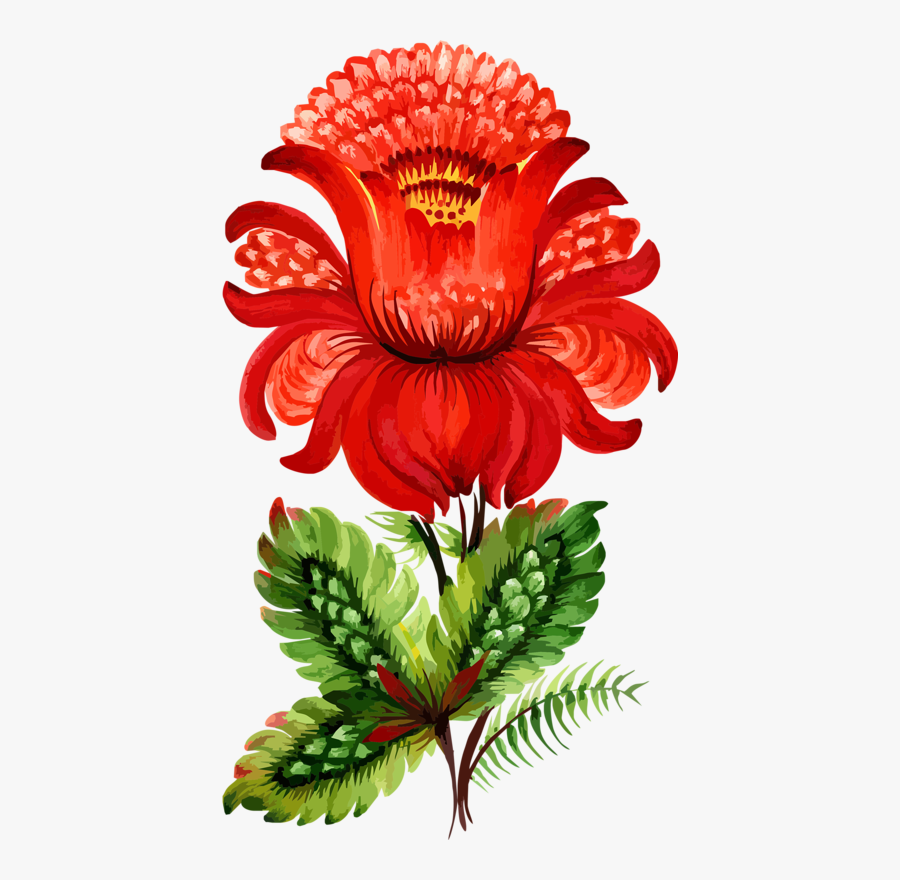 Transparent Folkart Clipart - Petrykivka Painting Png, Transparent Clipart