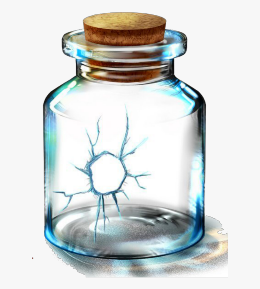 #ftestickers #bottle #glass #broken #hole #transparent - Black Hole In A Bottle, Transparent Clipart