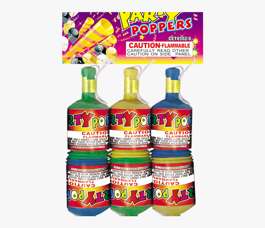 Party Poppers 1446 Cet8502 6 - Party Popper Flammable, Transparent Clipart