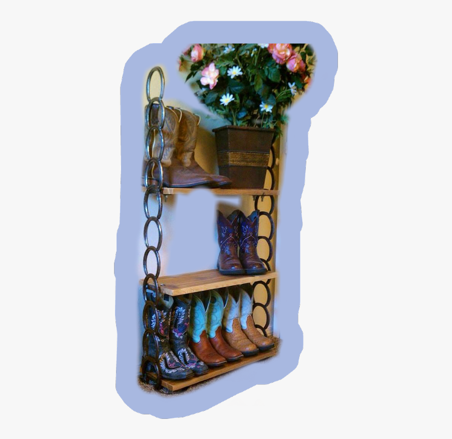Transparent Hufeisen Clipart - Horseshoe Shoe Rack With Wood, Transparent Clipart