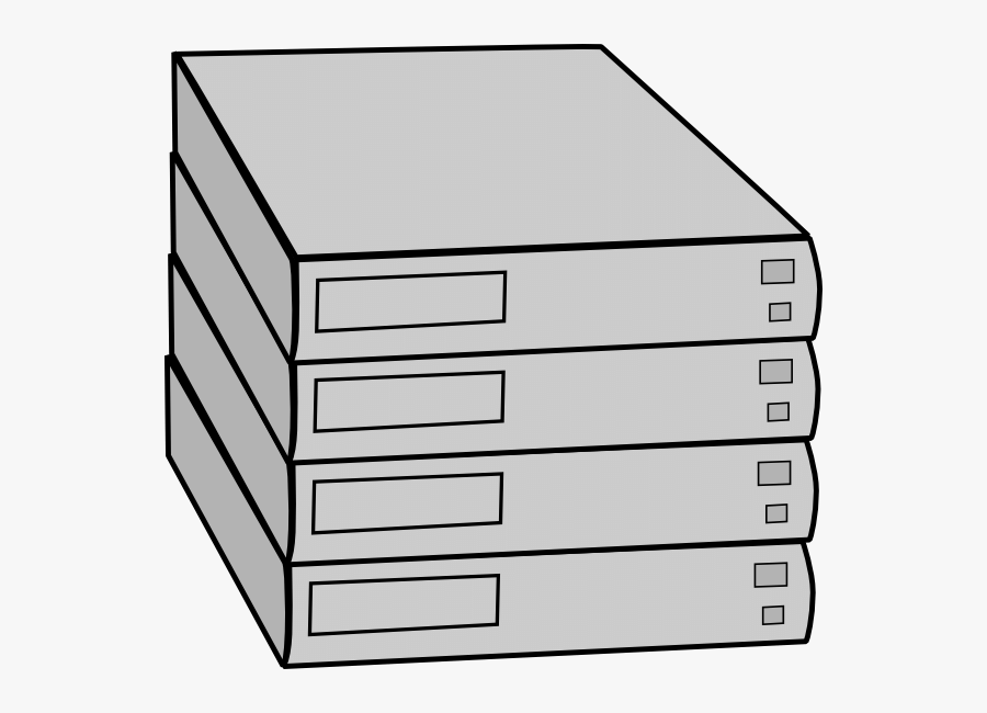 Stacked Servers Without Rack Clip Art - Server Clipart, Transparent Clipart