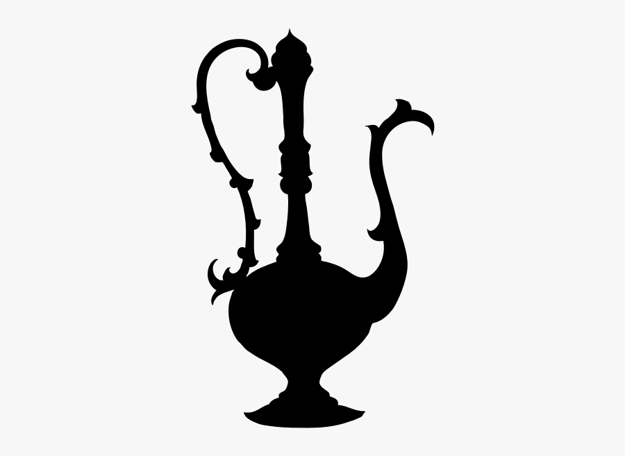 Vintage Ornamental Jug Silhouette - Silhouette Vintage Teapot Png, Transparent Clipart