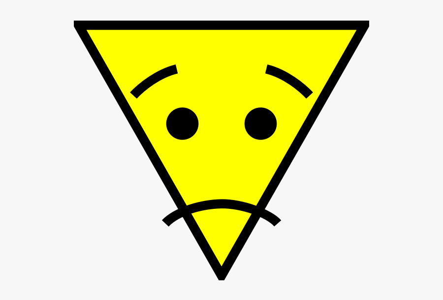 Confused Triangle Face Icon Vector Image - Triangle With Face Clipart, Transparent Clipart