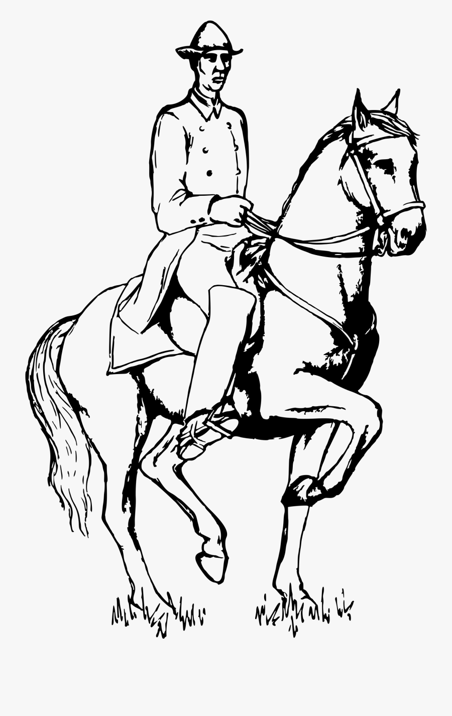 Ride A Horse Clipart Black And White - Horse Images Clip Art Black And White, Transparent Clipart
