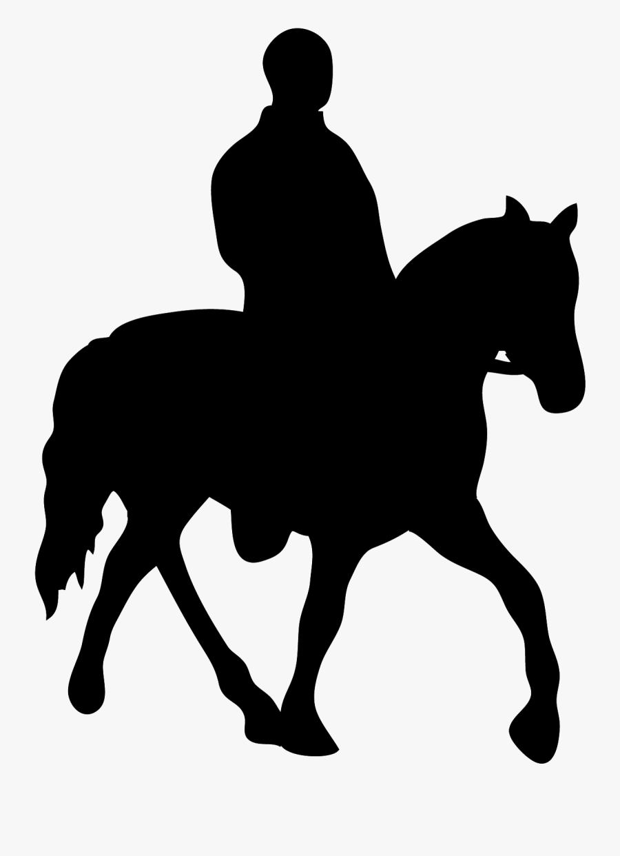 Man On Horse Silhouette Clipart , Png Download - Man On Horse Silhouette, Transparent Clipart