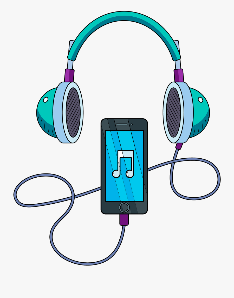 Music Player Headphones Png, Transparent Clipart