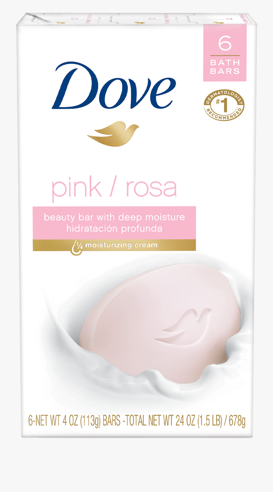Shampoo Clipart Bar Soap - Jabon Dove Pink Rosa, Transparent Clipart